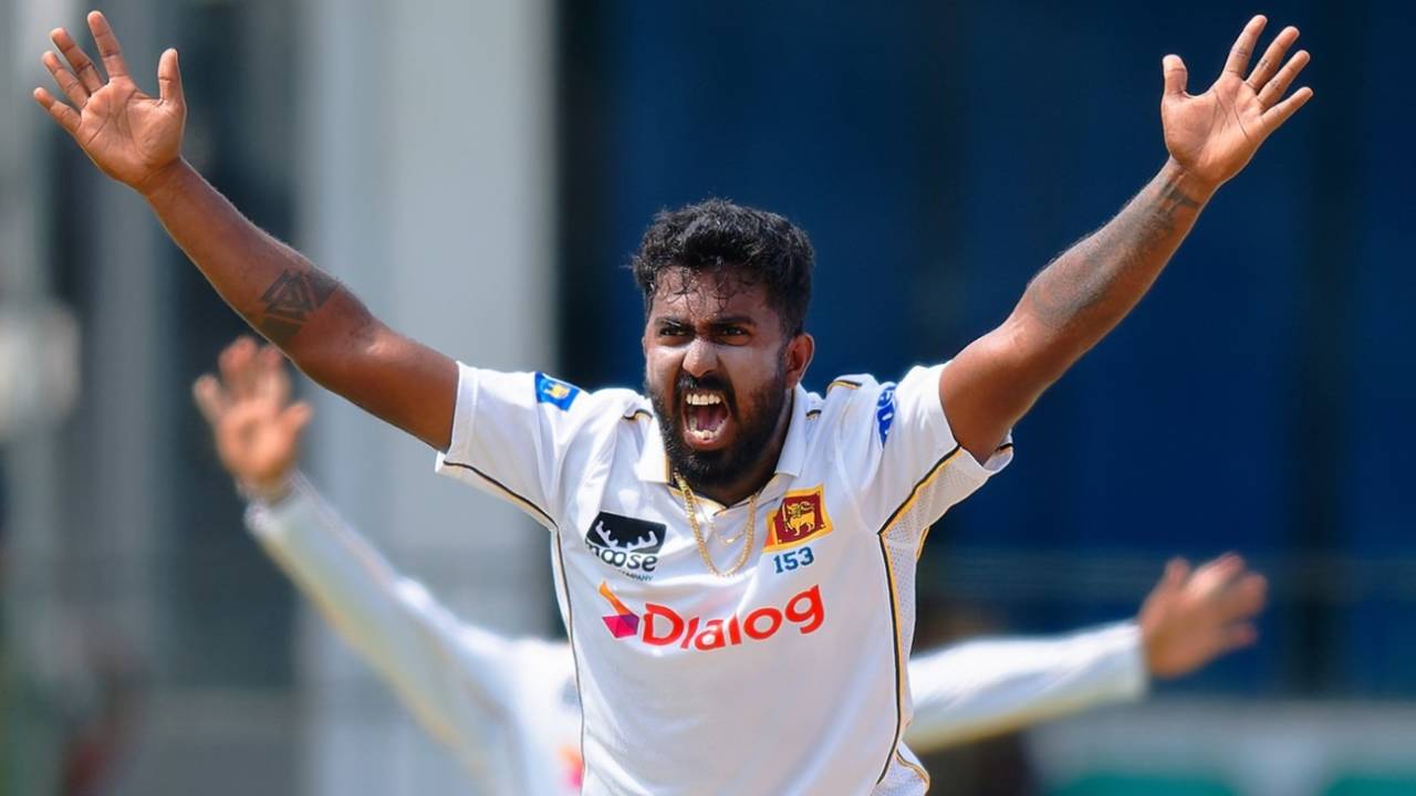 Asitha Fernando had two wickets to show for his efforts, Sri Lanka vs Bangladesh, 2nd Test, Day 1, Colombo, June 25, 2025