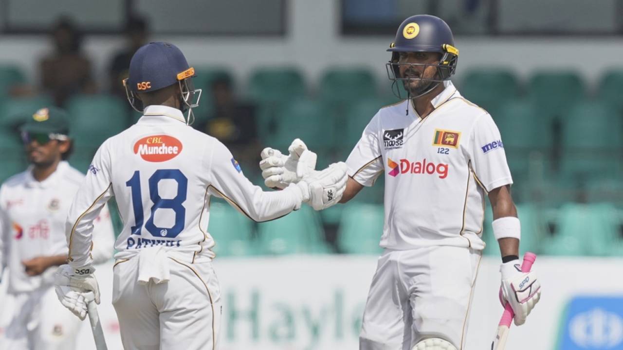 Dinesh Chandimal and Pathum Nissanka forged a century stand for the second wicket, Sri Lanka vs Bangladesh, 2nd Test, Day 2, Colombo, June 26, 2025