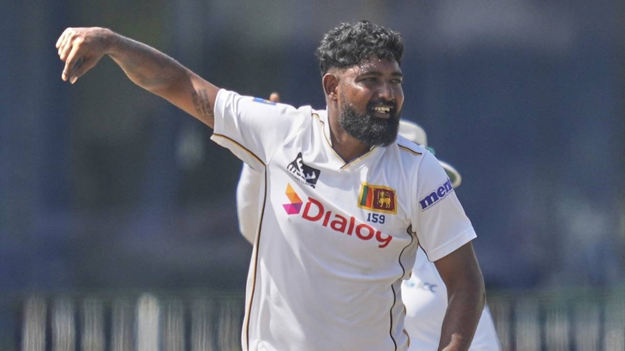 Prabath Jayasuriya picked up a five-wicket haul, Sri Lanka vs Bangladesh, 2nd Test, Colombo, 4th day, June 28, 2025
