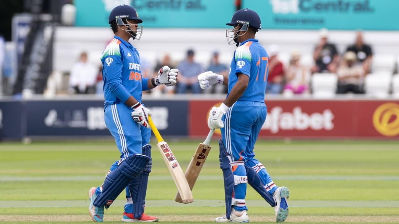 Vaibhav Suryavanshi and Ayush Mhatre get together, England U-19 vs India U-19, 1st Youth ODI, Hove, June 27, 2025