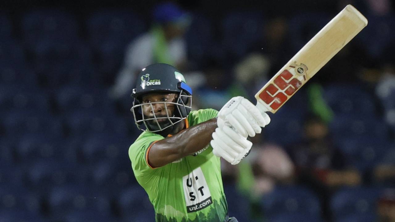 Aaron Jones struck a quick half-century, Los Angeles Knight Riders vs Seattle Orcas, MLC 2025, Dallas, June 28, 2025