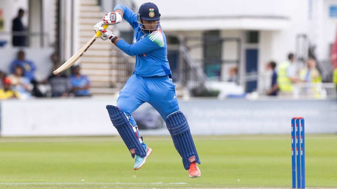Vaibhav Suryavanshi goes airborne, England U-19 vs India U-19, 1st Youth ODI, Hove, June 27, 2025