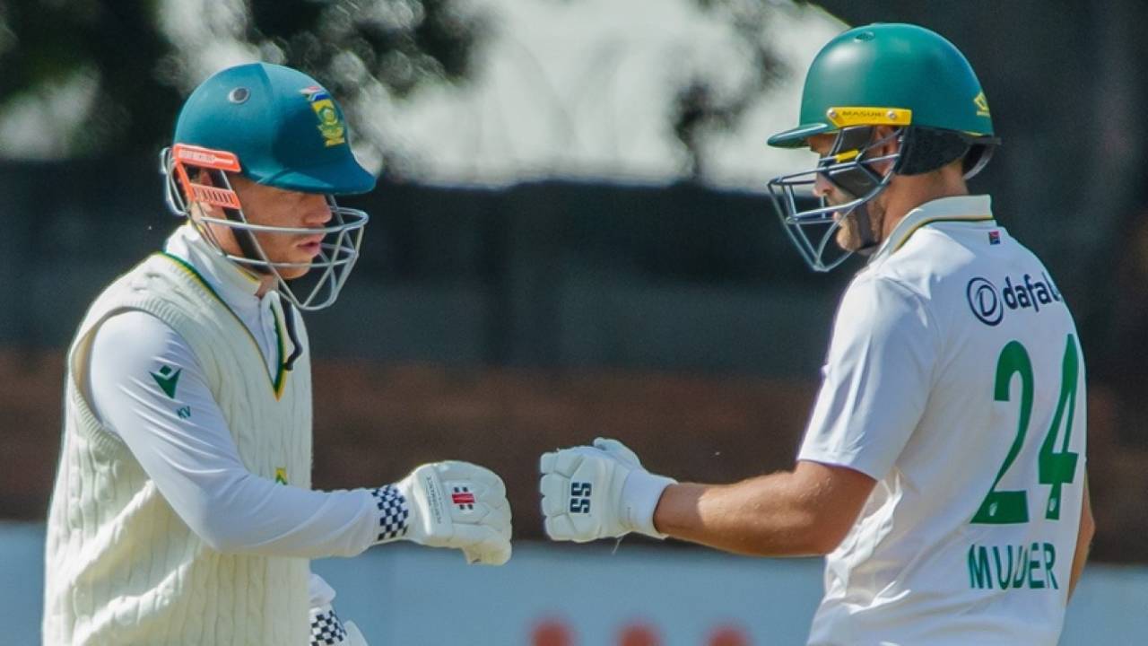 Kyle Verreynne and Wiaan Mulder added 104 runs for the sixth wicket, Zimbabwe vs South Africa, 1st Test, 3rd day, Bulawayo, June 30, 2025