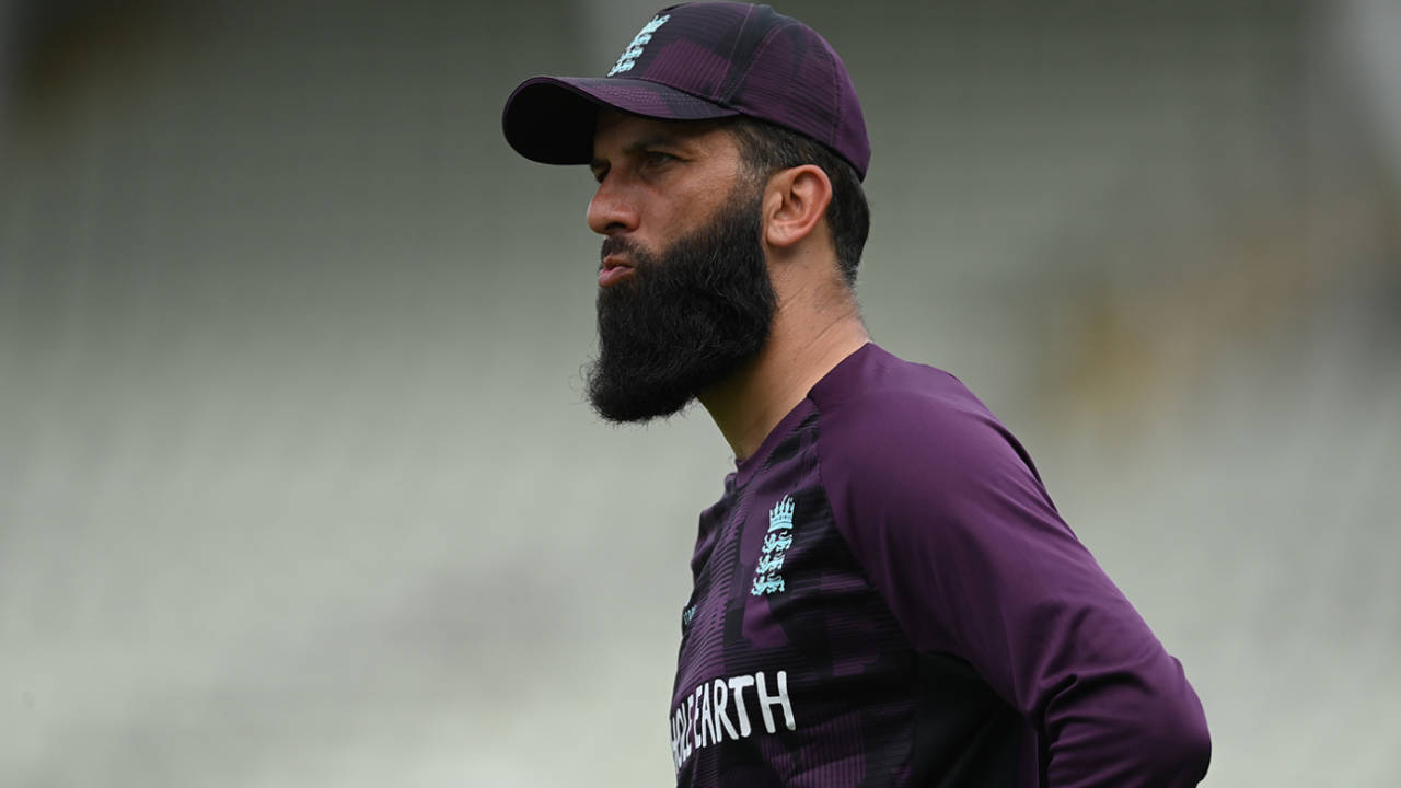 Moeen Ali joined up with the Test squad in a coaching capacity, England vs India, Edgbaston, June 30, 2025