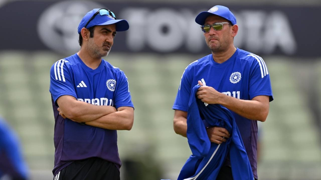 Gautam Gambhir and Ajit Agarkar have a chat, England vs India, 2nd Test, Birmingham, July 1, 2025