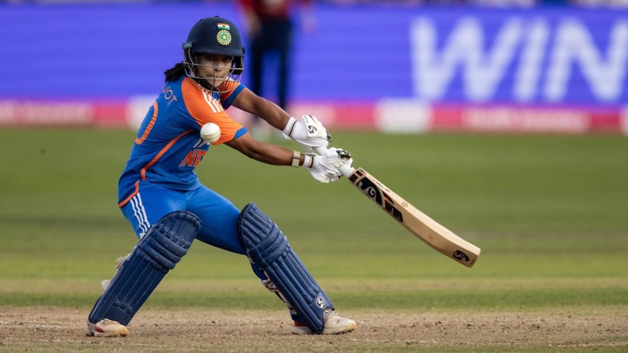 Amanjot Kaur finished with 63 not out, her best T20I score, England vs India, 2nd Women's T20I, Bristol, July 1, 2025