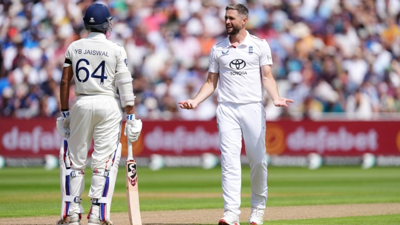 Chris Woakes trapped Yashasvi Jaiswal in front, and the batter survived on umpire's call, England vs India, 2nd Test, Birmingham, Day 1, July 2, 2025