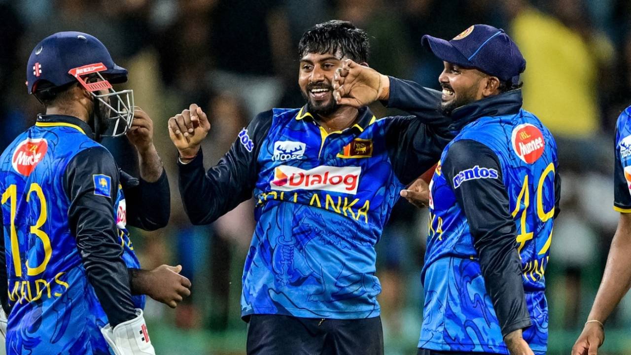 Kamindu Mendis is all smiles, Sri Lanka vs Bangladesh, 1st ODI, Colombo (RPS), July 2, 2025