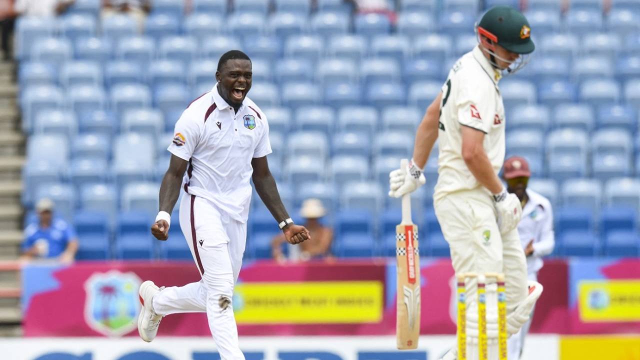 Jayden Seales is chuffed after getting Cameron Green, West Indies vs Australia, 2nd Test, St George's, 1st day, July 3, 2025