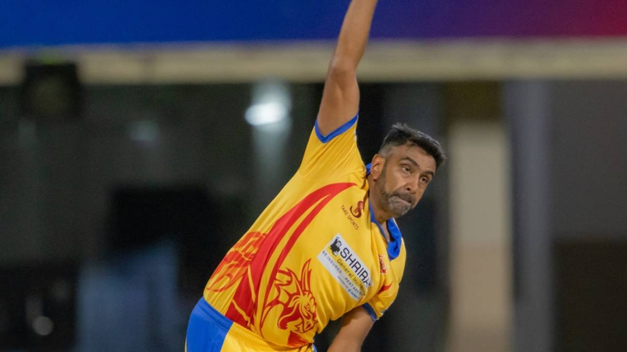 R Ashwin was among the wickets for Dindigul Dragons, Dindgul Dragons vs Trichy Grand Cholas, Eliminator, TNPL 2025, Dindigul, July 2, 2025