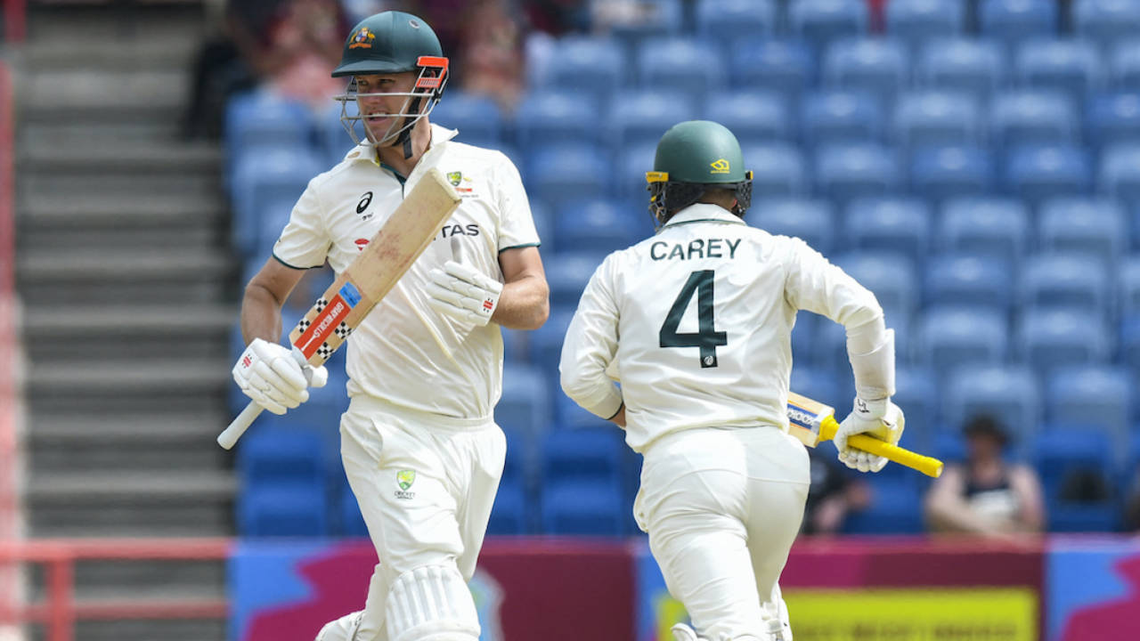 Alex Carey and Beau Webster turned the tide in the afternoon session, West Indies vs Australia, 2nd Test, St George's, 1st day, July 3, 2025