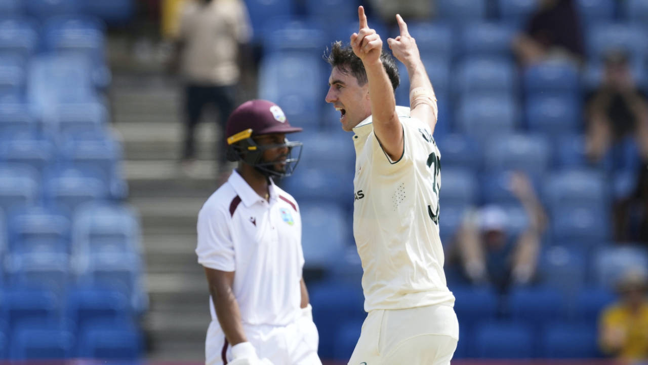 Pat Cummins got Shai Hope with a jaffa, West Indies vs Australia, 2nd Test, 2nd day, St George's, July 4, 2025