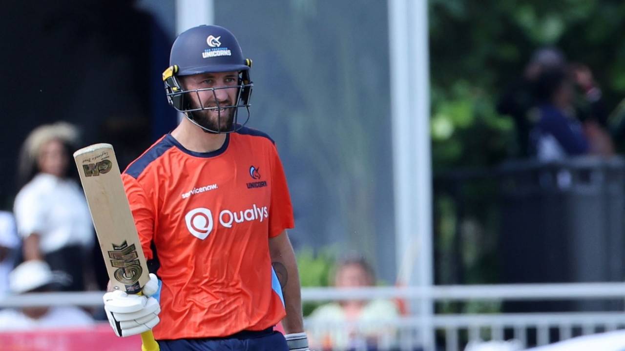 Matthew Short batted from first ball to the last to lead Unicorns' batting effort, San Francisco Unicorns vs Texas Super Kings, MLC 2025, Lauderhill, July 4, 2025