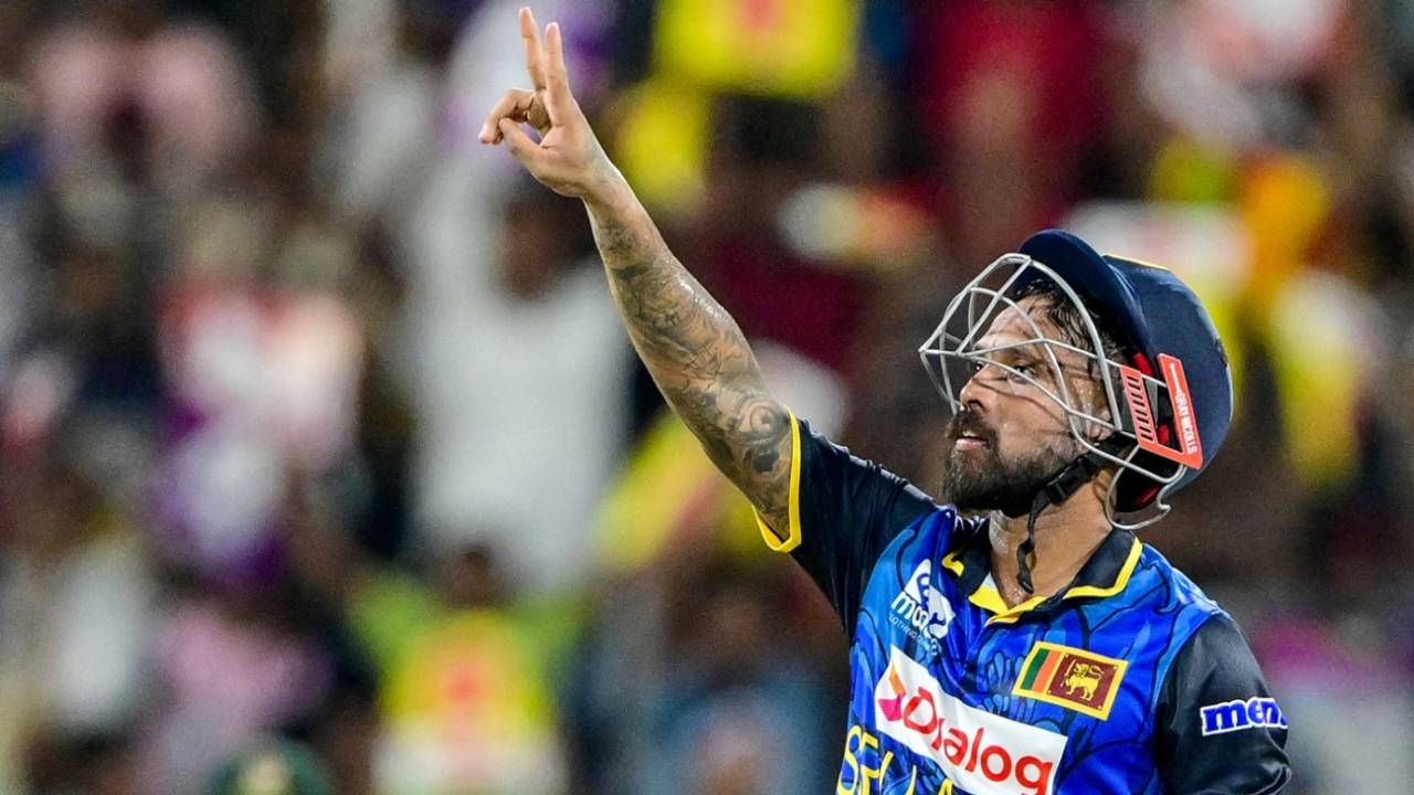 Kusal Mendis celebrates his 20-ball fifty, Sri Lanka vs Bangladesh, 2nd ODI, Colombo, July 5, 2025