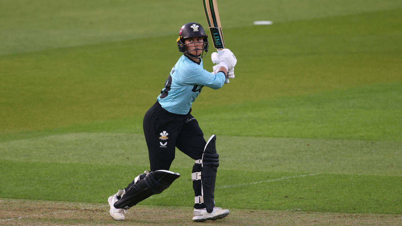 Kira Chathli watches one away, Vitality Blast Women, Surrey Women vs The Blaze, The Kia Oval, June 11, 2025