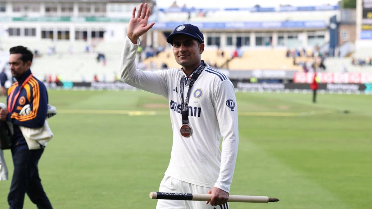 Shubman Gill with his Player of the Match medal, England vs India, 2nd Test, 5th day, Birmingham, July 6, 2025