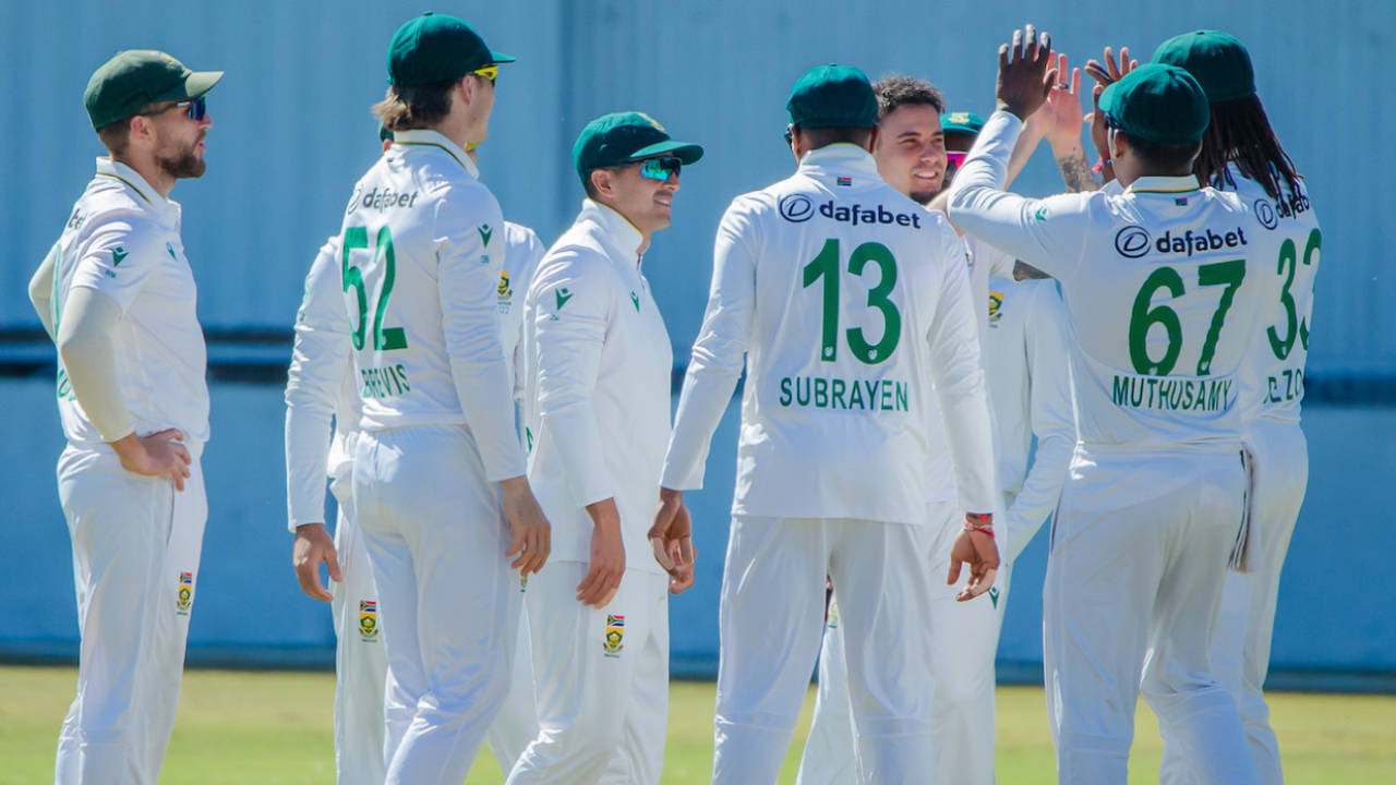 Codi Yusuf struck twice in his first spell, Zimbabwe vs South Africa, 2nd Test, 2nd day, Bulawayo, July 7, 2025