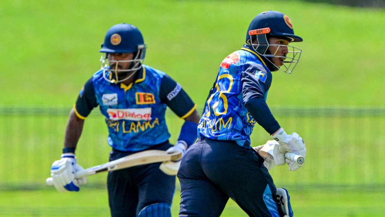 Pathum Nissanka and Nishan Madushka run between the wickets, Sri Lanka vs Bangladesh, 3rd ODI, Pallekele, July 8, 2025