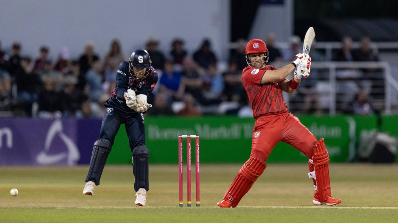 Liam Livingstone hammers a cut, Northamptonshire vs Lancashire, Men's T20 Blast, Wantage Road, July 4, 2025