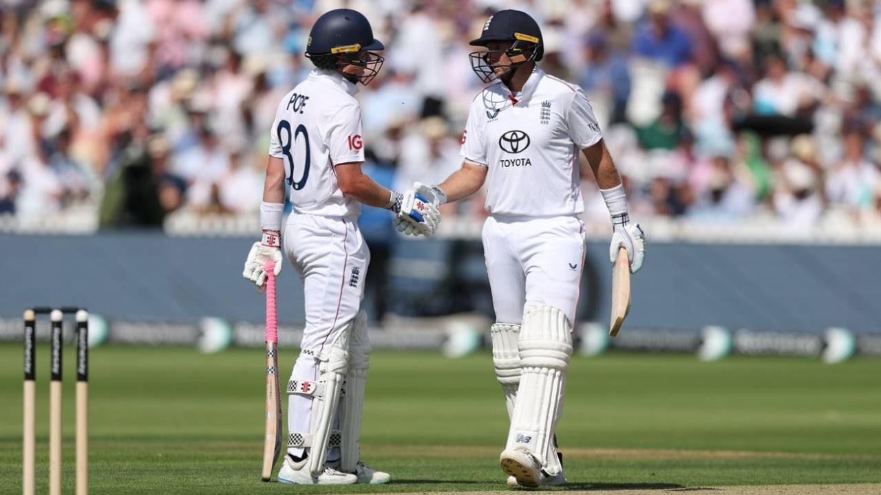 The century stand between Ollie Pope and Joe Root took its time, England vs India, 3rd Test, Lord's, London, Day 1, July 10, 2025
