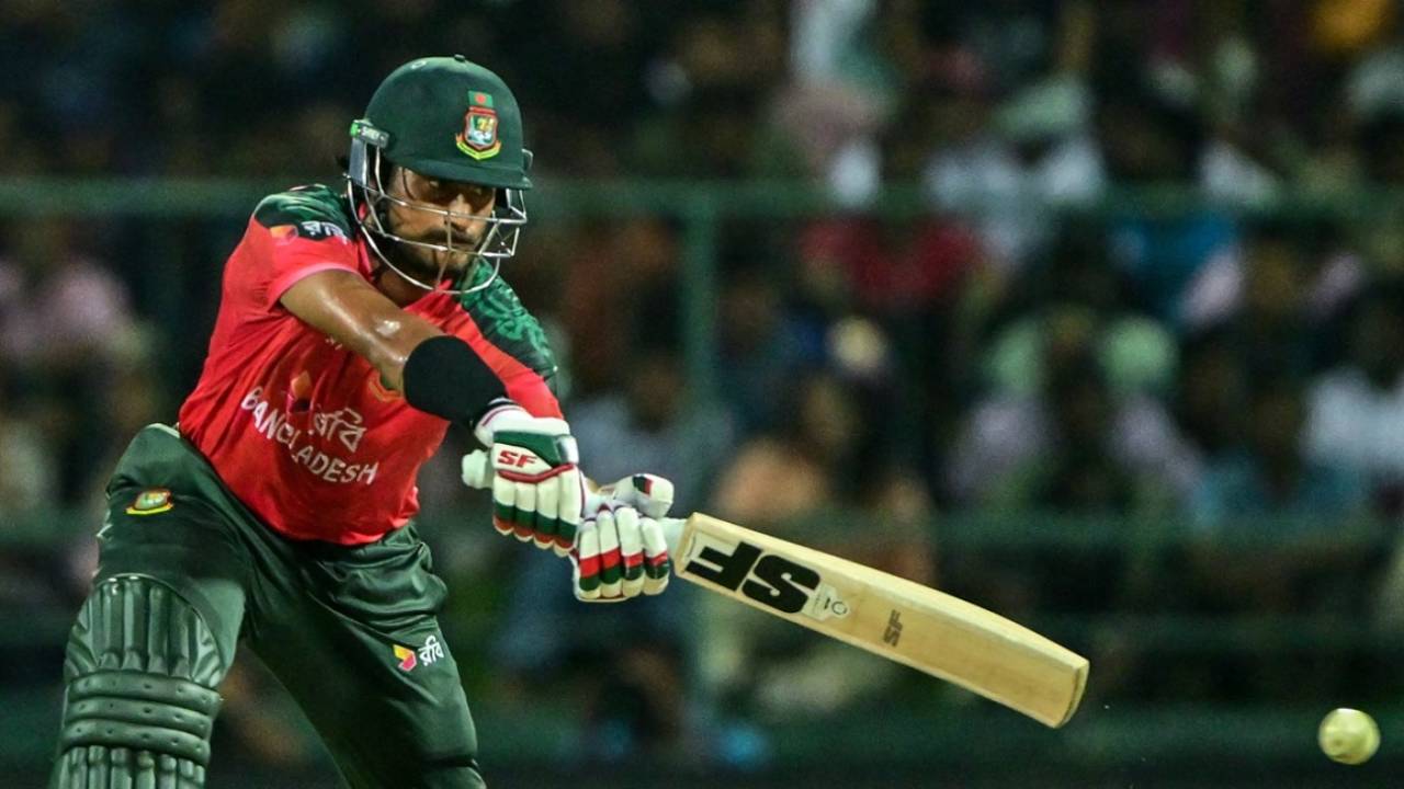 Mohammad Naim remained unbeaten on 32 off 29 balls, Sri Lanka vs Bangladesh, 1st T20I, Pallekele, July 10, 2025