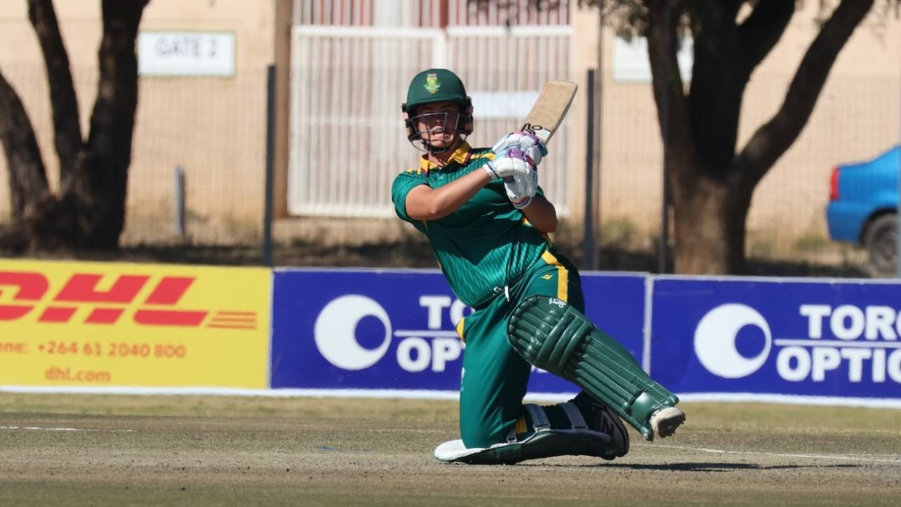 Kayla Reyneke smashed a quickfire 66 off 28 balls, Namibia vs CSA Women's Emerging Academy, 2nd one-dayer, Windhoek, July 10, 2025