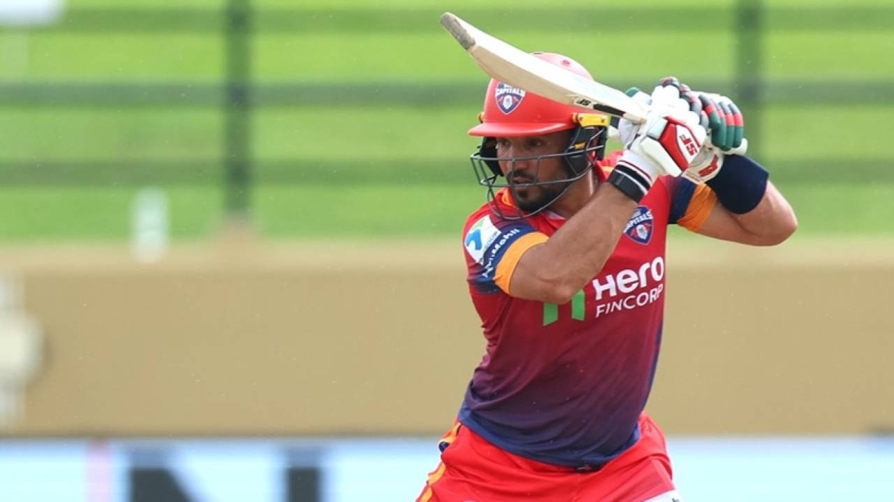 Dubai Capitals captain Gulbadin Naib scored 31, Dubai Capitals vs Hobart Hurricanes, GSL 2025, Providence, July 11, 2025