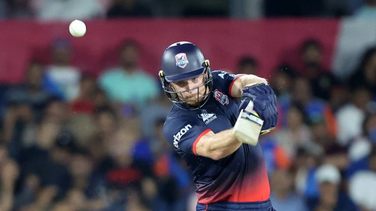 Glenn Phillips goes over the off side, MI New York vs Washington Freedom, MLC 2025 final, Dallas, July 13, 2025