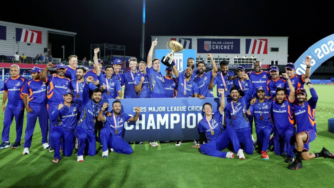 MI New York, MLC champions for a second time, MI New York vs Washington Freedom, MLC 2025 final, Dallas, July 13, 2025