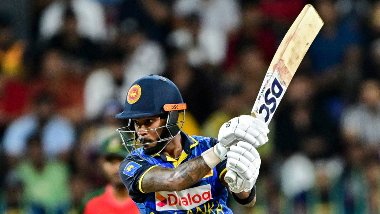 Pathum Nissanka bats for Sri Lanka, Sri Lanka v Bangladesh, 3rd T20I, Colombo (RPS), July 16, 2025