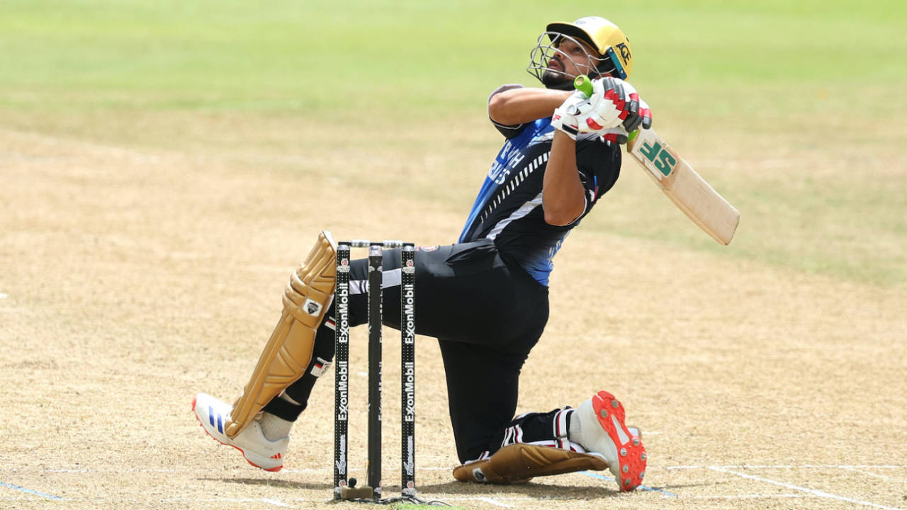 Nurul Hasan was the quickest scorer of Rangpur Riders' innings, Dubai Capitals vs Rangpur Riders, GSL, Guyana, July 16, 2025