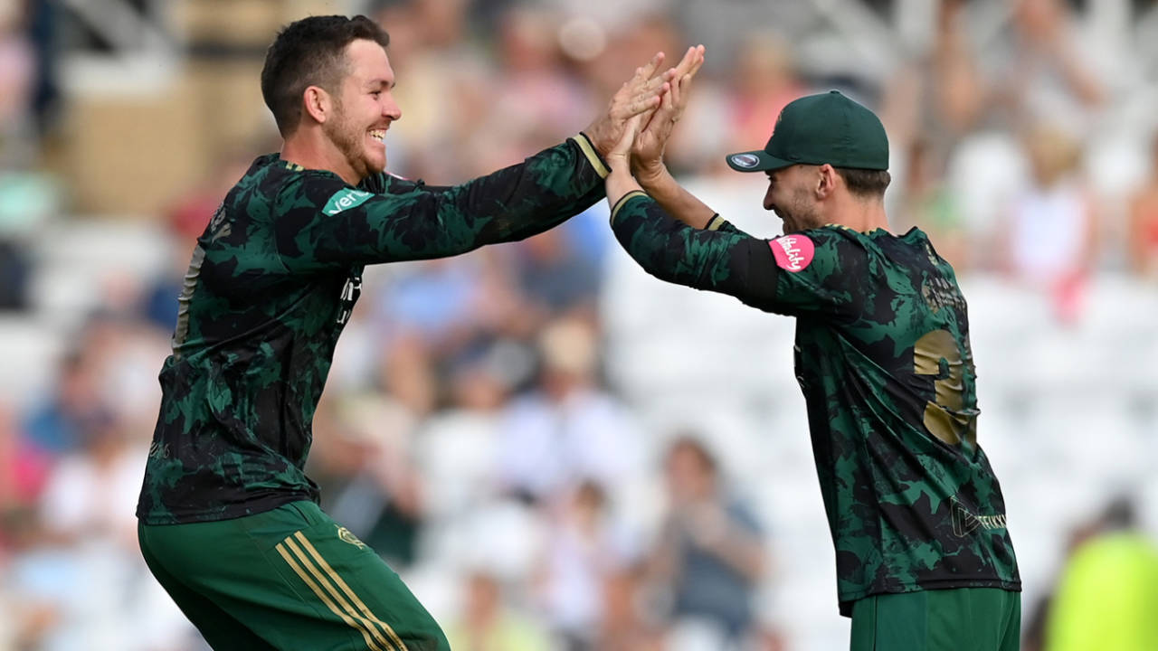 Matthew Montgomery helped reduce Lancashire to 53 for 5, Nottinghamshire vs Lancashire, Men's T20 Blast, Trent Bridge, July 18, 2025