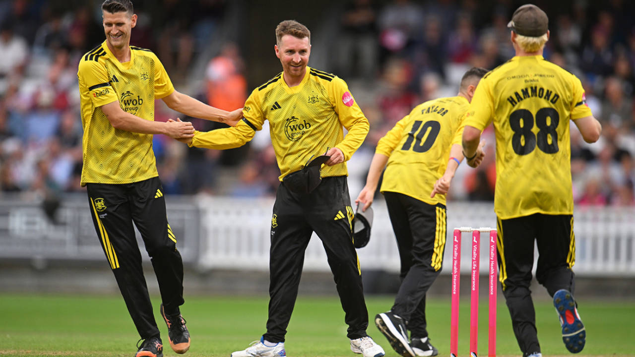 Tom Smith claimed 1 for 29 on his final outing as a professional, Somerset vs Gloucestershire, Men's T20 Blast, Taunton, July 18, 2025