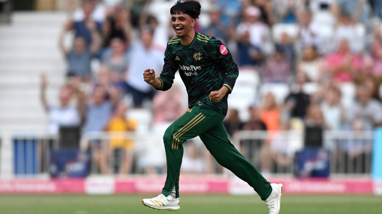 Farhan Ahmed bagged a five-for, Nottinghamshire vs Lancashire, Men's T20 Blast, Trent Bridge, July 18, 2025