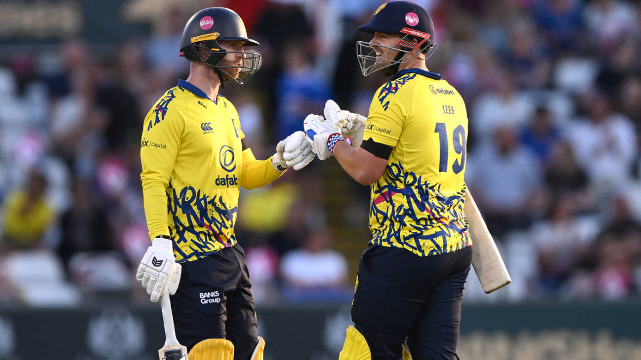 Graham Clark and Alex Lees put on 181 for the first wicket, Durham vs Northamptonshire, Men's T20 Blast, Chester-le-Street, July 18, 2025