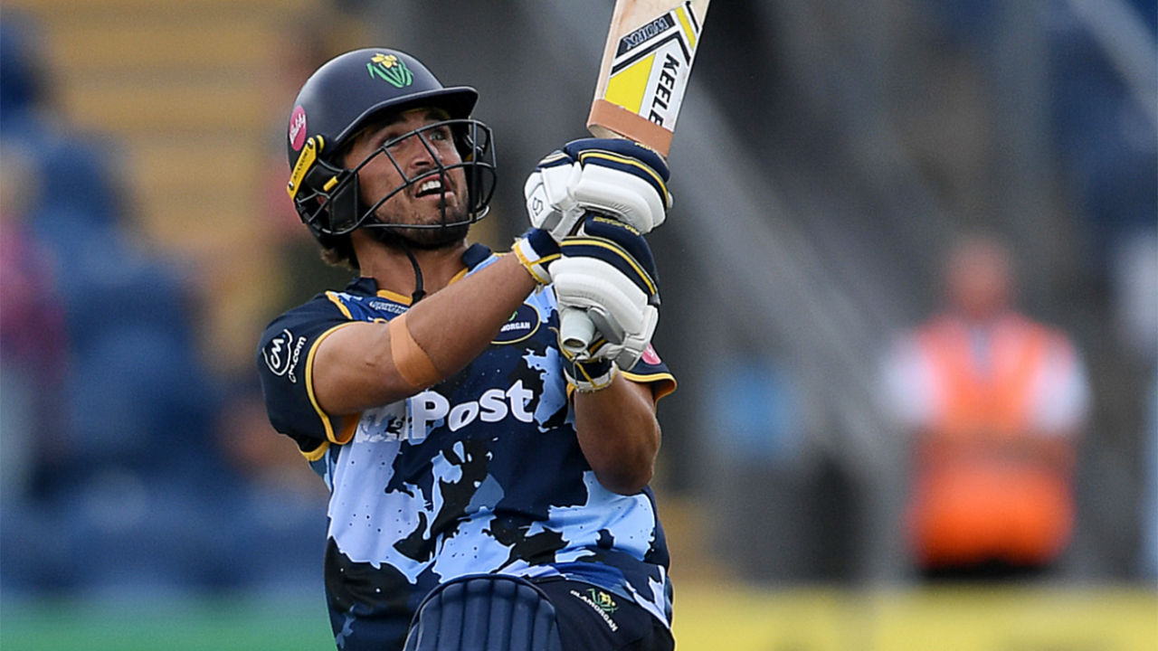 Kiran Carlson top-scored for the home side, Glamorgan vs Middlesex, Men's T20 Blast, Cardiff, July 18, 2025