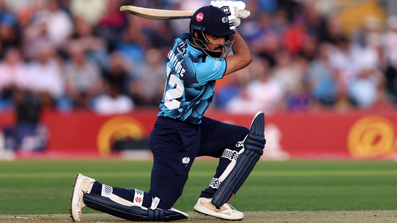 Abdullah Shafique helped keep Yorkshire in contention, Yorkshire vs Lancashire, Men's Vitality Blast, Headingley, July 17, 2025