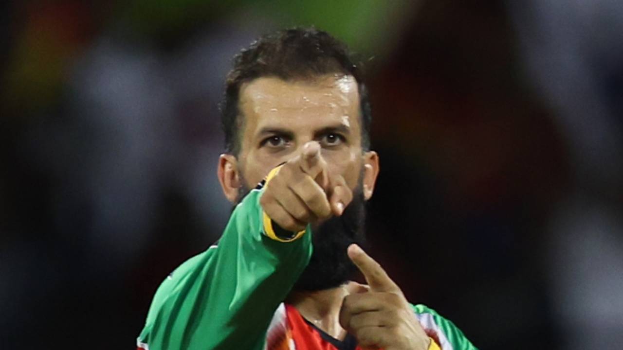 Moeen Ali picked up the big wicket of Kyle Mayers, Guyana Amazon Warriors vs Rangpur Riders, GSL 2025 final, Providence, July 18, 2025