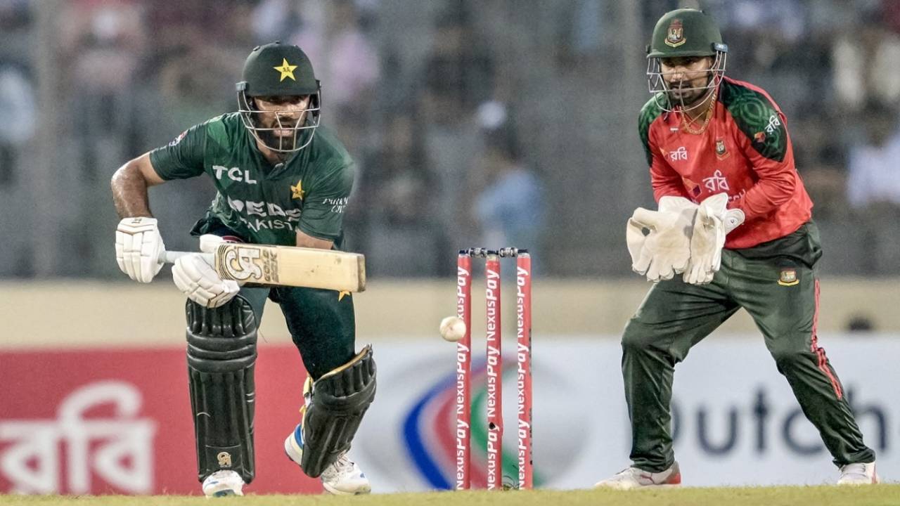 Fakhar Zaman top-scored for Pakistan with 44 off 34 balls, Bangladesh vs Pakistan, 1st T20I, Mirpur, July 20, 2025