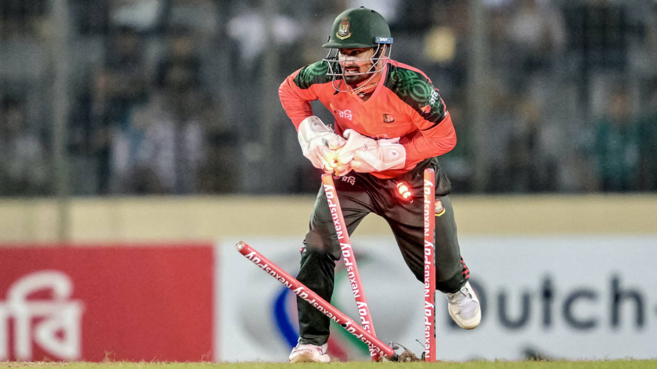 Litton Das ran Saim Ayub out, Bangladesh vs Pakistan, 2nd T20I, Mirpur, July 22, 2025