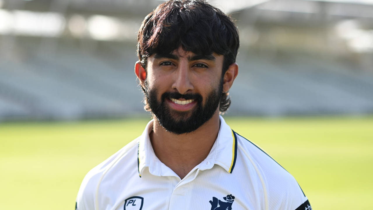 Zen Malik at Warwickshire's pre-season media day, Edgbaston, March 27, 2025