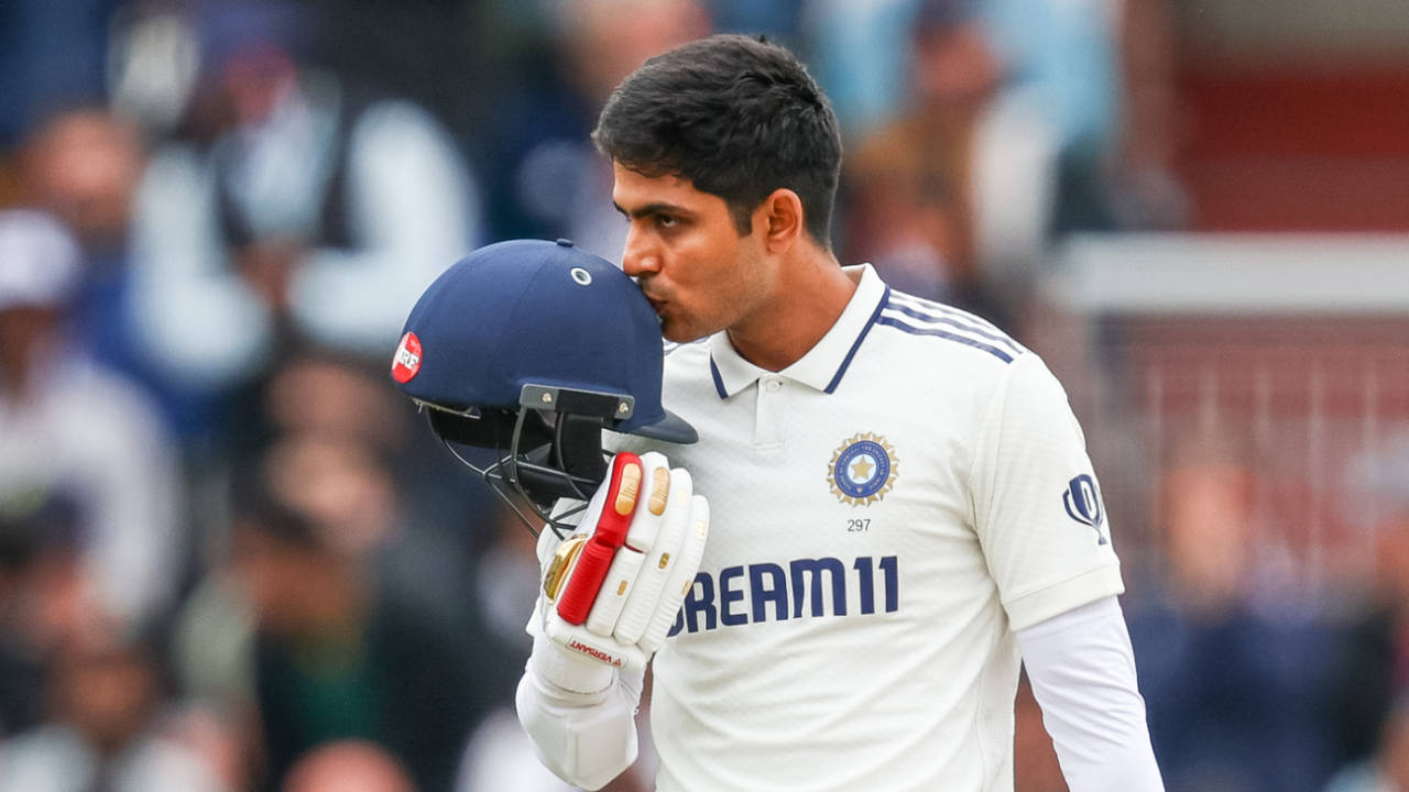 Shubman Gill celebrates his century, England vs India, 4th Test, 5th Day, Manchester, July 27, 2025