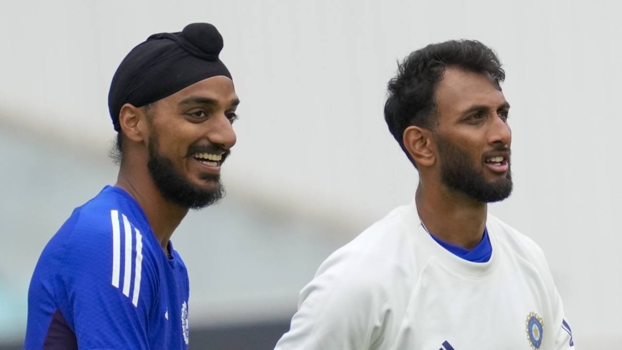 Prasidh Krishna and Arshdeep Singh were in good spirits during India's training session, The Oval, July 29, 2025