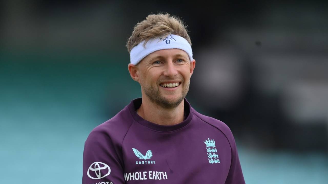 Joe Root is all smiles at and England training camp, England vs India, 5th Test, The Oval, London, July 30, 2025