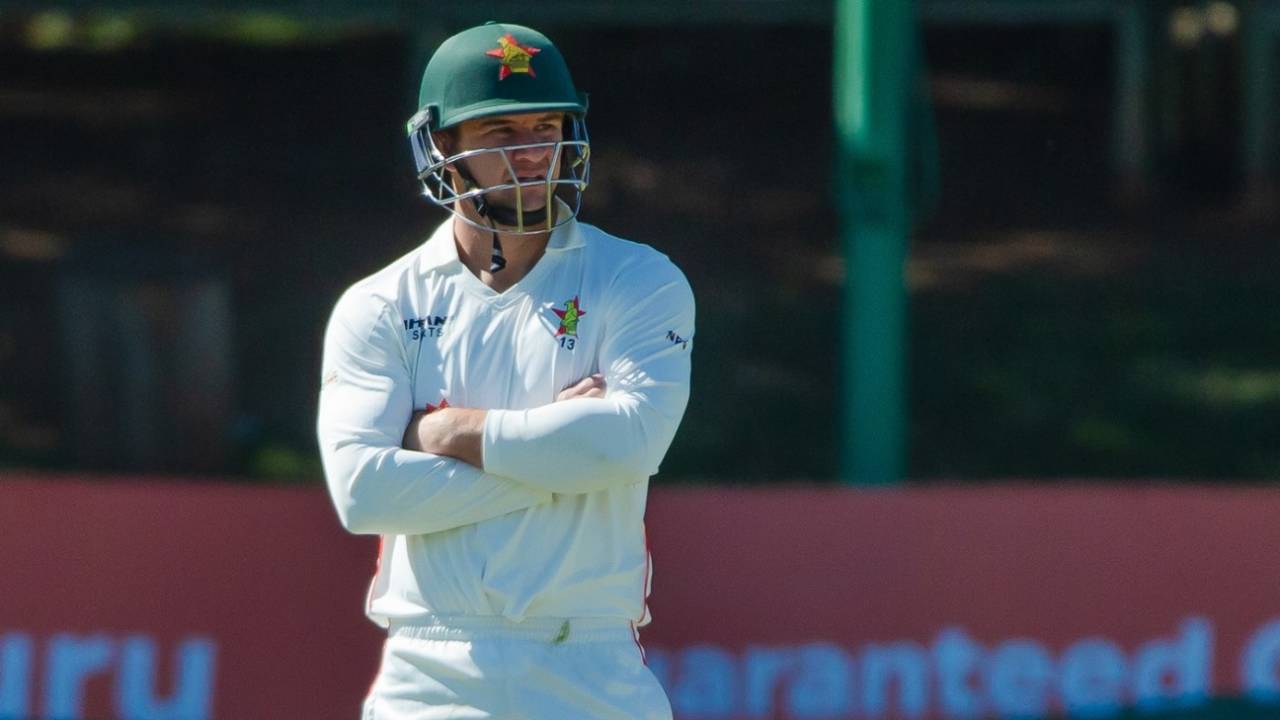 Nick Welch pulled off a sharp catch at short leg, Zimbabwe vs New Zealand, 1st Test, 2nd day, Bulawayo, July 31, 2025