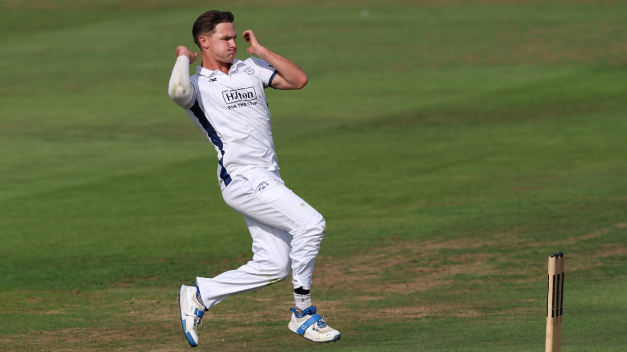 Sonny Baker claimed five wickets for Hampshire, Worcestershire v Hampshire, County Championship, Worcester, July 31, 2025
