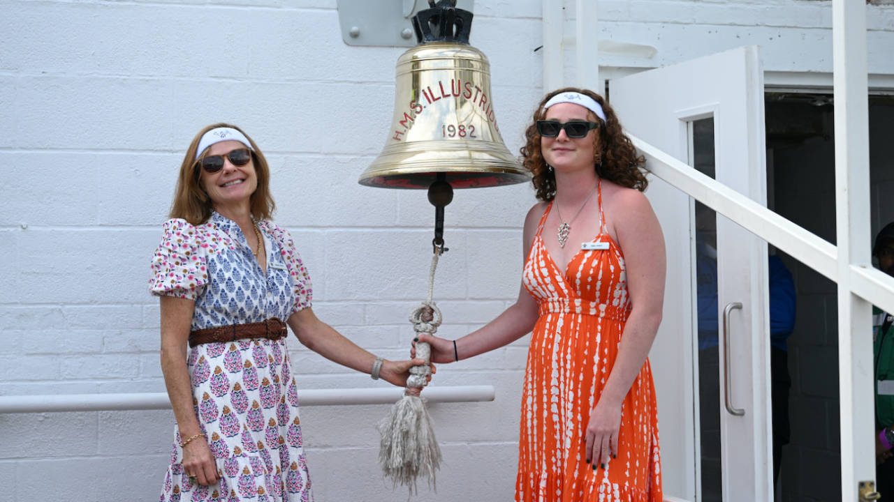 Graham Thorpe's wife Amanda and daughter Emma rang the bell at the start of day two, England vs India, 5th Test, 2nd day, The Oval, August 1, 2025