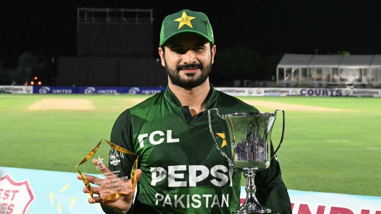 Sahibzada Farhan, the star of Pakistan's win in the series decider, West Indies vs Pakistan, 3rd T20I, Lauderhill, August 3, 2025