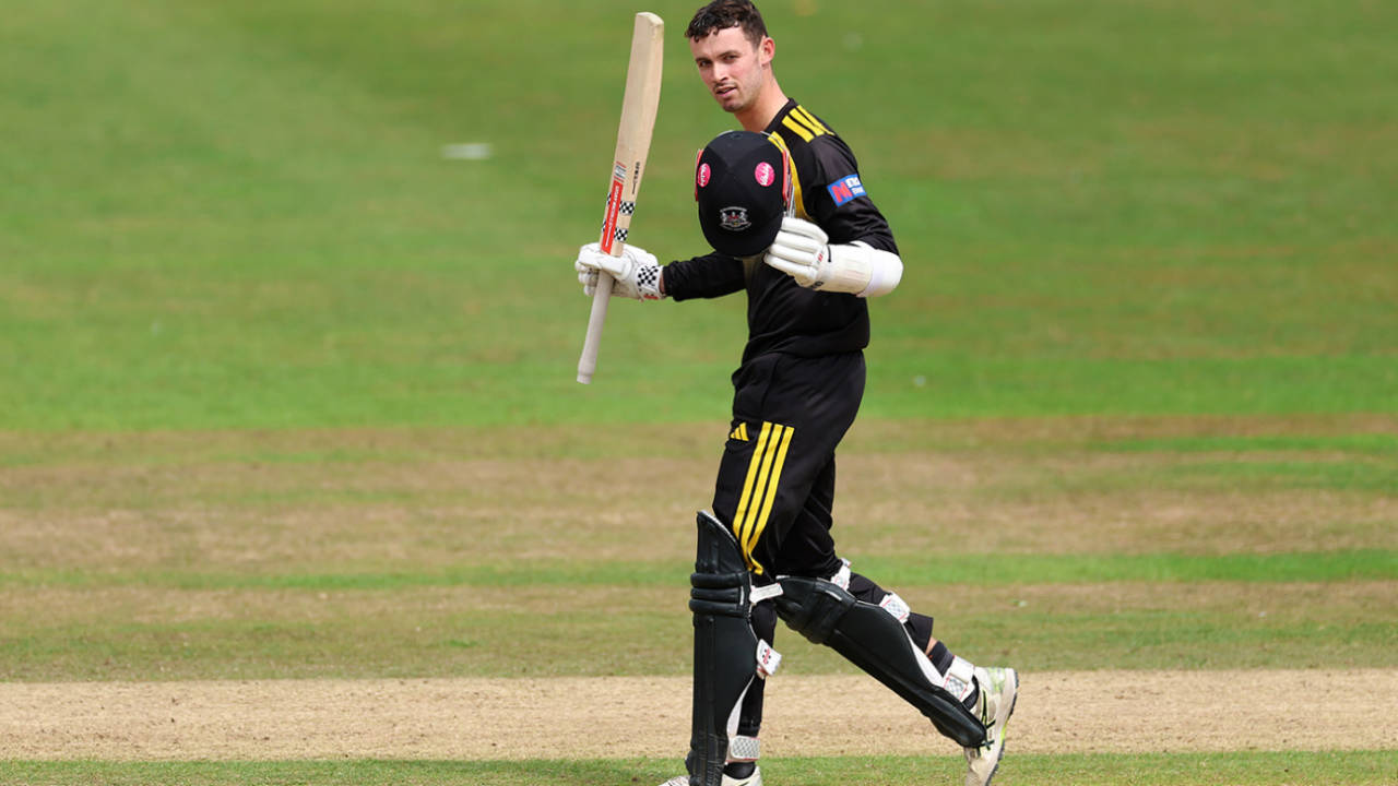 Ollie Price made his third List A hundred, Gloucestershire vs Derbyshire, One-Day Cup, Cheltenham, August 5, 2025