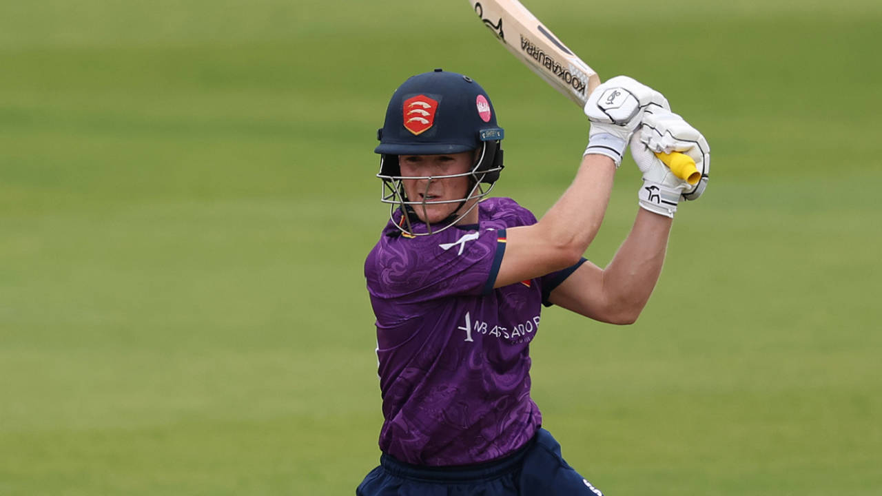Charlie Allison top-scored for Essex with 80 off 90 balls, Hampshire vs Essex, One-Day Cup, Southampton, August 7, 2025